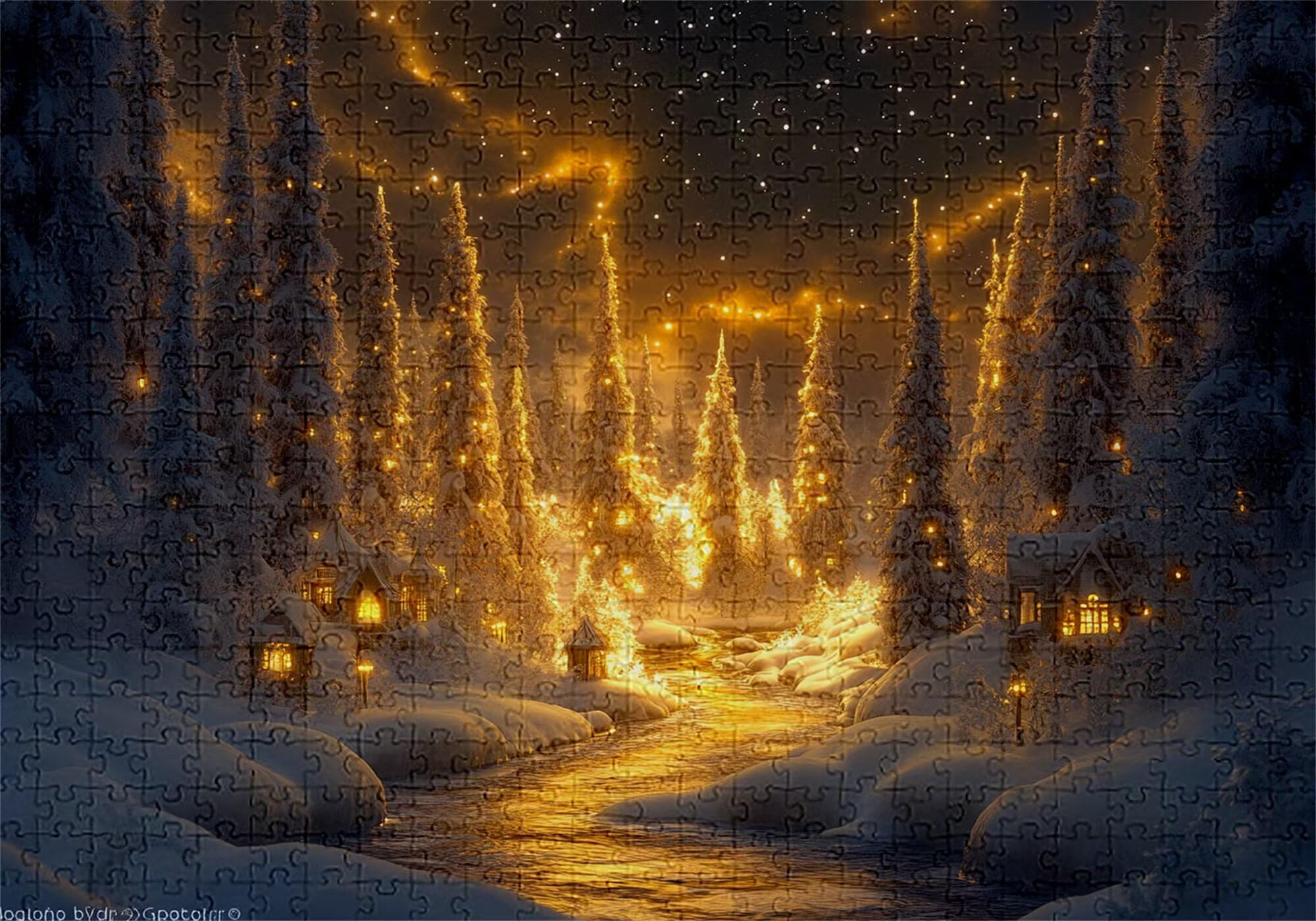 Puzzle 3000 elementów zimowa kabina dla dorosłych 122 x 81 cm Unikalne rzemiosło klasyczne 3D drewniane układanki do rodzinnych gier aktywnych, układanka do samodzielnego wykonania nawet do dekoracji