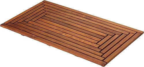 Miniatura 4 de Bare Decor Giza - Tapete para puerta de ducha, spa y madera maciza de teca, 36 x 20 pulgadas