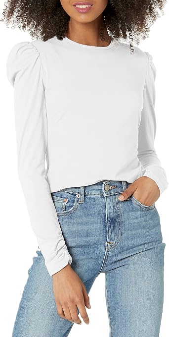 Rebecca Taylor Womens Ruched Long Sleeve Knit Top