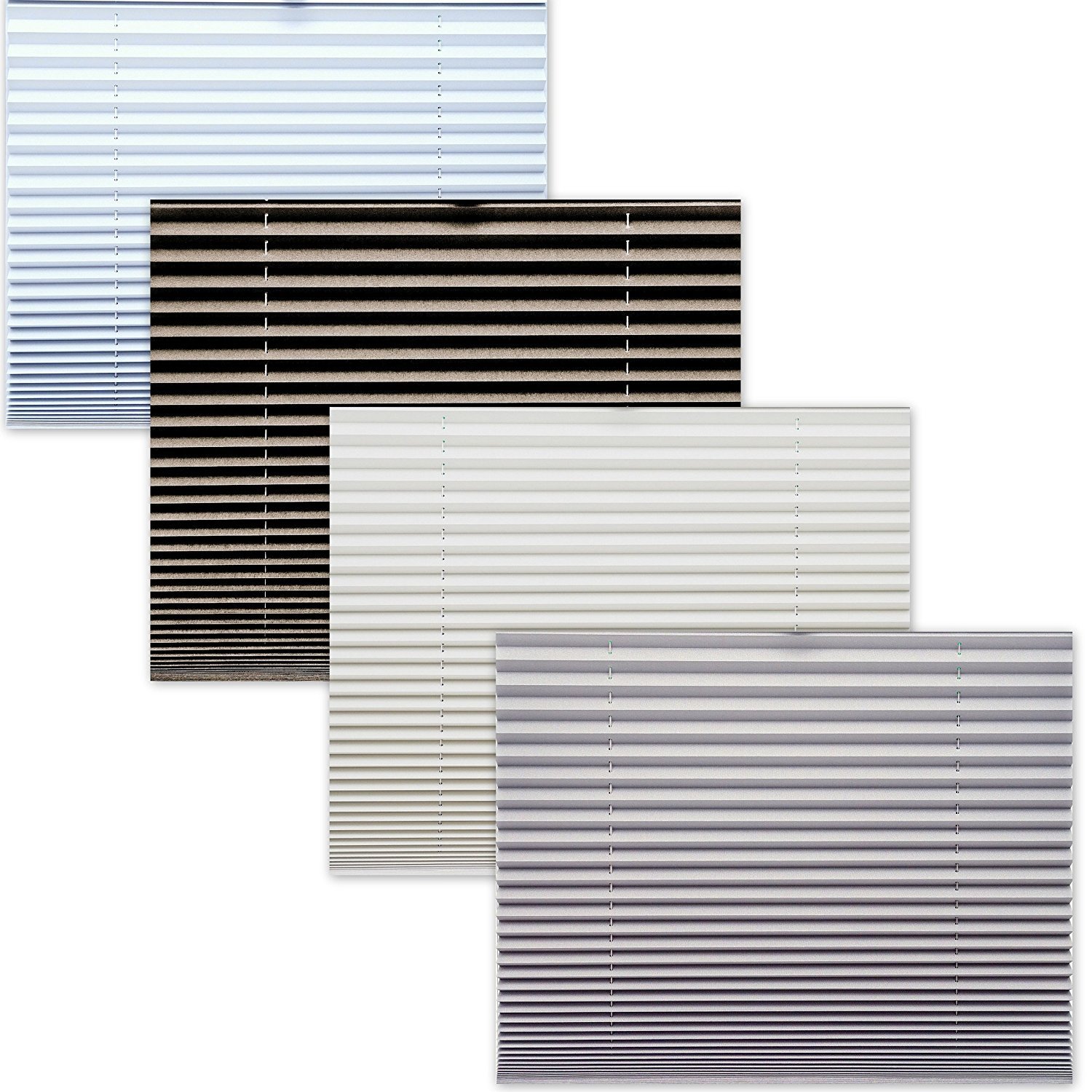 KS Handel 24 Thermo Black Out PLISSEE 90x200 cm FALTROLLO HELLGRAU Silber METALLIC 100% VERDUNKELND - 80 GRÖßEN im Shop - MEGA Auswahl