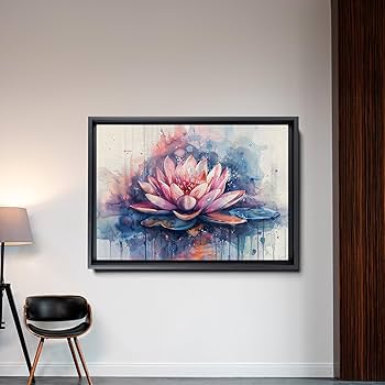 Amazon.com: Zen Lotus Flower Painting, Lotus Flower Art