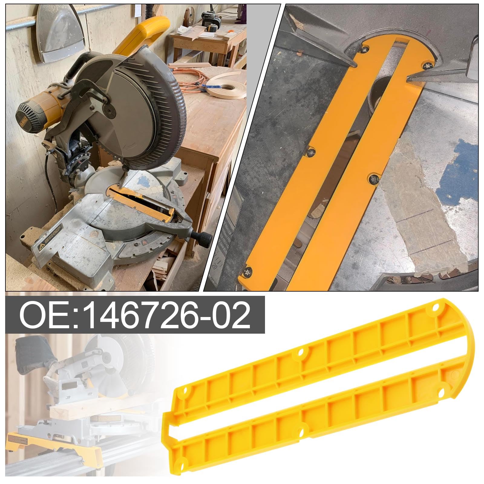 Create idea 146726-02 - Placa de corte para sierra ingletadora compatible con sierra ingletadora Dewalt DW703 DW704 DW704A DW705S DW705 DW706 DW715 DW716 DW716