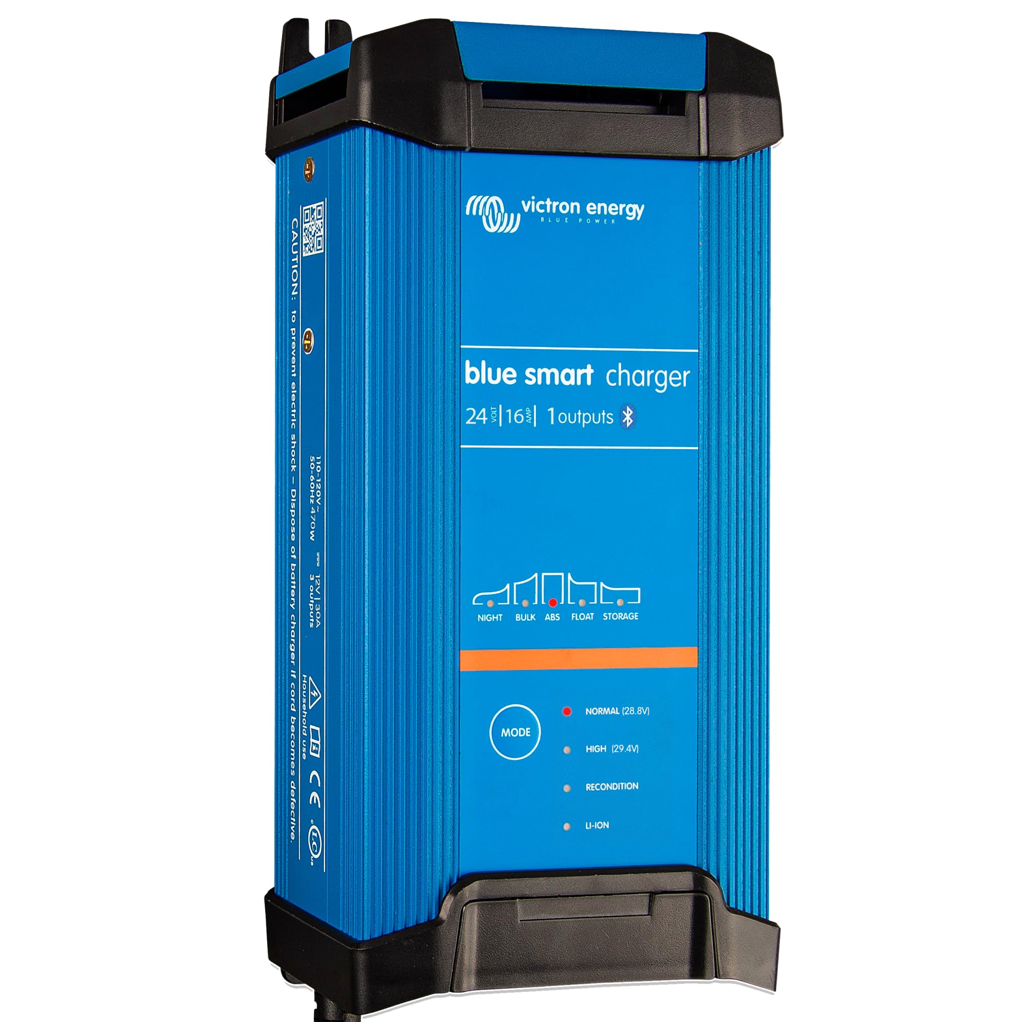 Victron Energy Blue Smart IP22 24-Volt 16 amp 230V, Caricatore Batteria a Singola Uscita CEE 7/7, Bluetooth