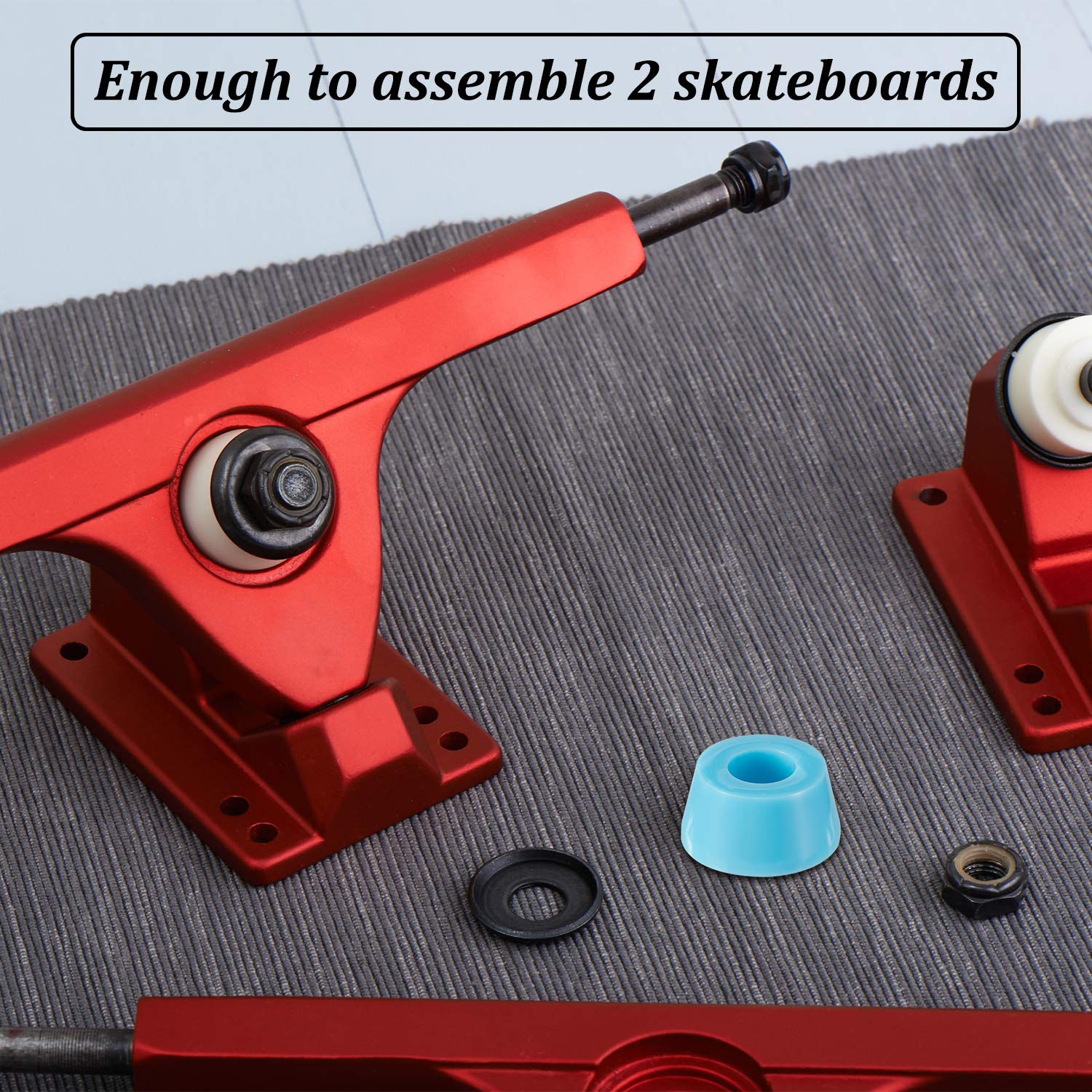 Shappy 20 Pezzi Boccole per Skateboard Boccole per Longboard Camion Rondelle di Skateboard per 7 Pollici Skateboard Camion