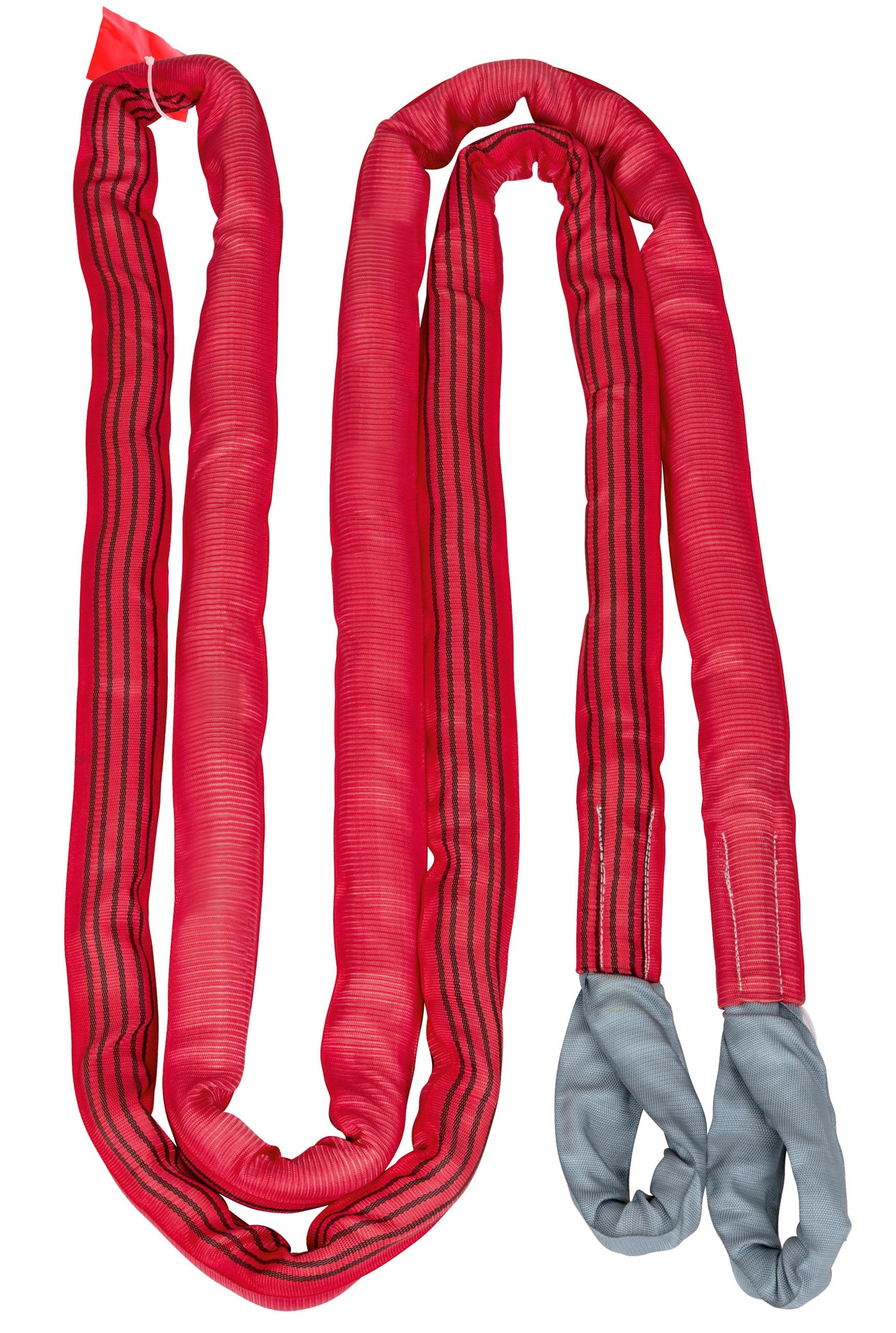 Kerbl Works Eslinga de Remolque, Cuerda de Remolque, Correa de Remolque, roja, 6 m, 4 cm, 35 toneladas, poliéster, banderines de Advertencia, Bolsa de Transporte
