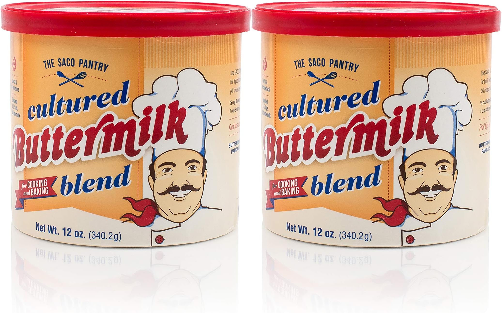 SACO Cultured Buttermilk Blend for Cooking and Baking, 12 ounce (Pack of 2) | Certified Kosher, Gluten-Free and Nut-Free.