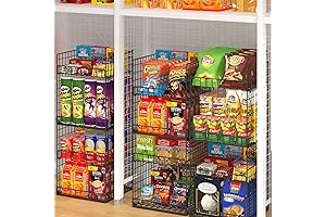 Adjustable 4-Tier Stackable Storage Bins For Kitchen Pantry Toys