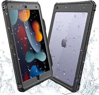 for iPad 10.2" - iPad 9th 8th 7th Generation Waterproof Case,Full-Body Heavy Duty Protective Built-in Screen Protector with Strap Stand Pencil Holde for iPad 9th Generation Case