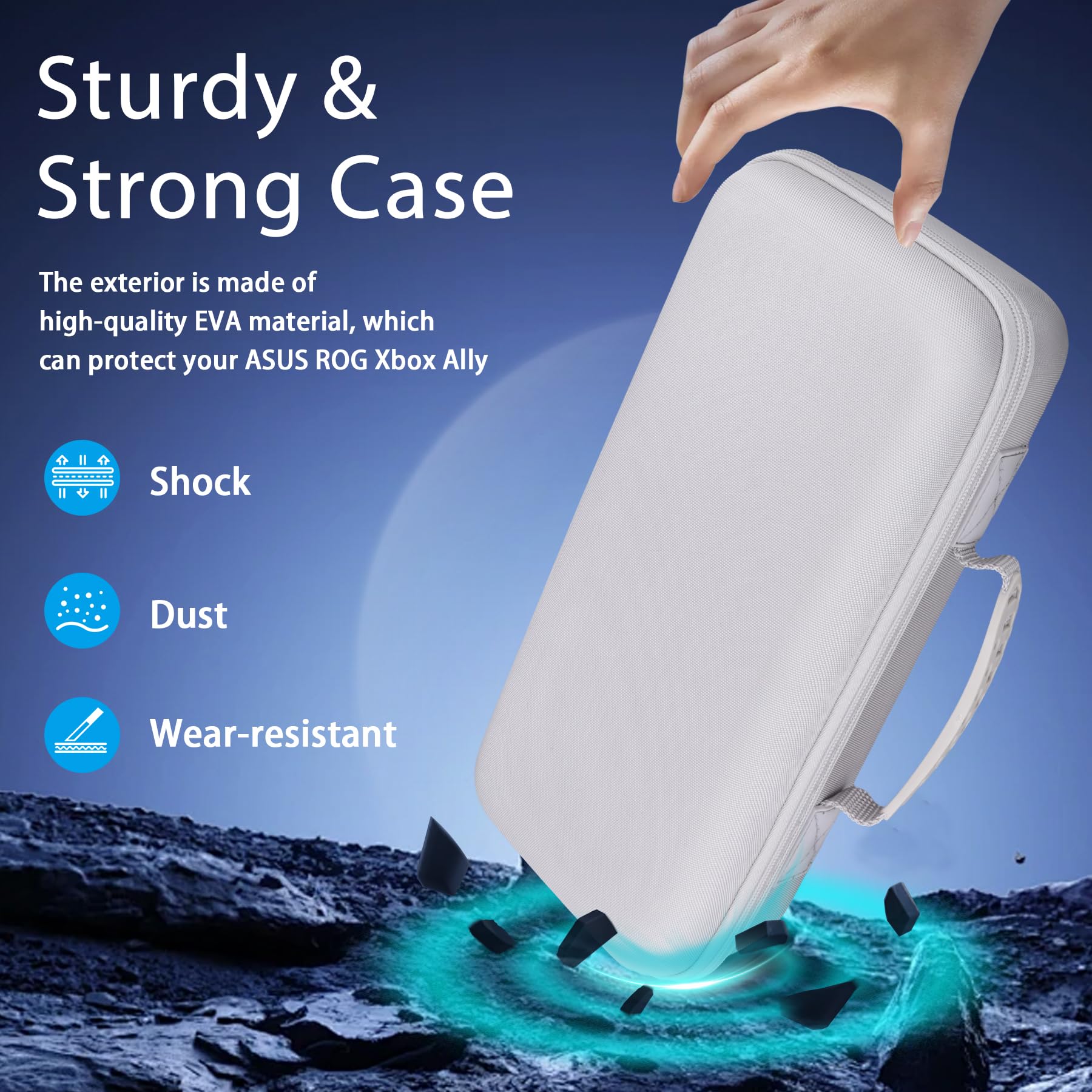 co2CREA Dur Étui de Voyage Rigide Housse Cas Coque pour ASUS ROG Xbox Ally X/ASUS ROG Xbox Ally(boîte Seule,Case Only)