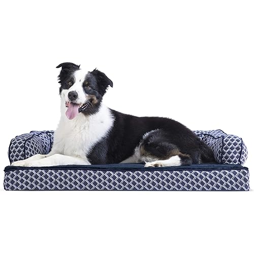 Furhaven Orthopedic, Cooling Gel, and Memory Foam Pet Beds for Small, Medium, and Large Dogs and Cats - Plush and Suede Sofa, Quilted Sofa, Comfy Couch Dog Bed, and More