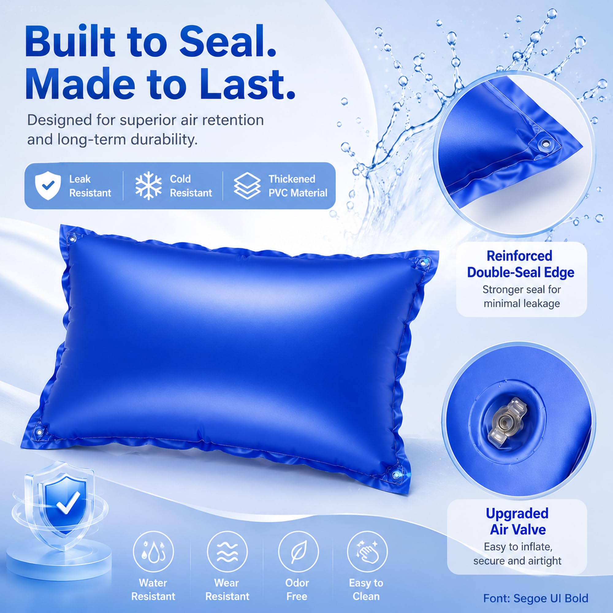 Coussin Piscine Hivernage, Flotteur Piscine Gonflable PVC
