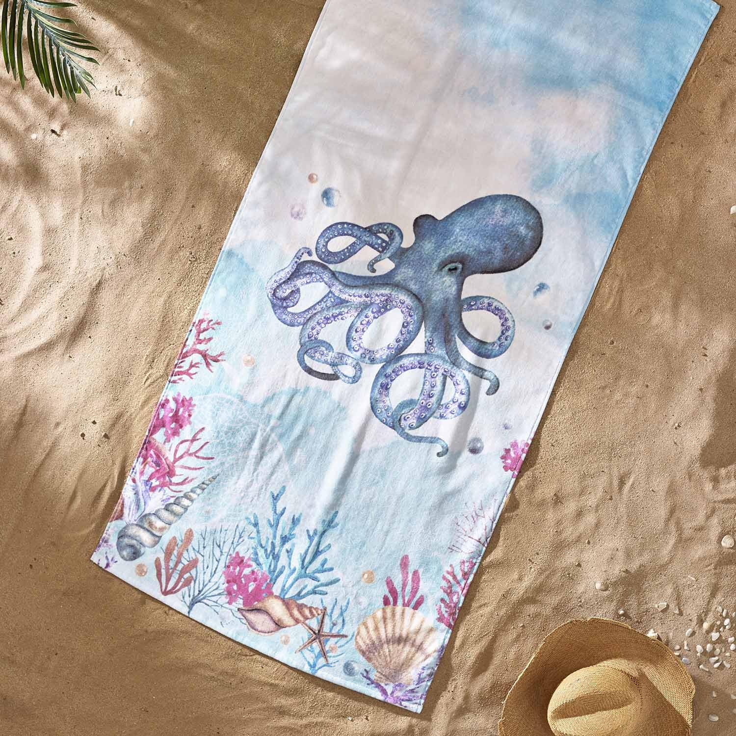 Catherine Lansfield Octopus Beach Towels Pair