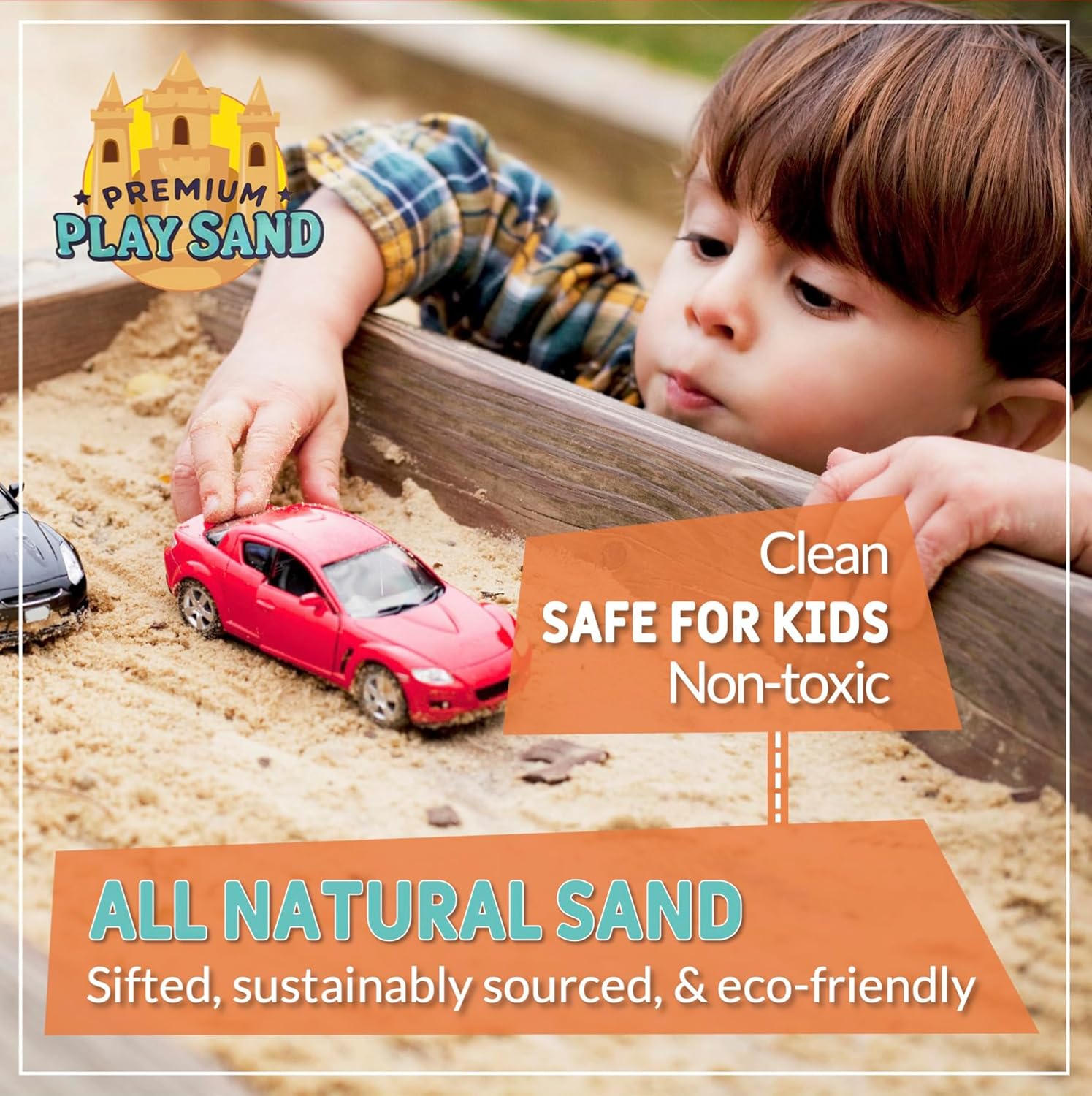 Play Sand for Kids - 10 lbs, Soft & Non-Toxic Natural Sand for Indoor and Outdoor Use
