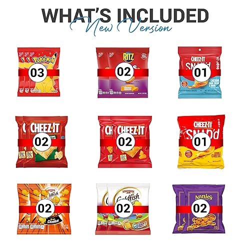 Miniatura 2 de Surtido surtido de galletas envueltas individualmente que incluye galletas y paquete de bocadillos de queso, mantequilla de maní, lanza, ritz,