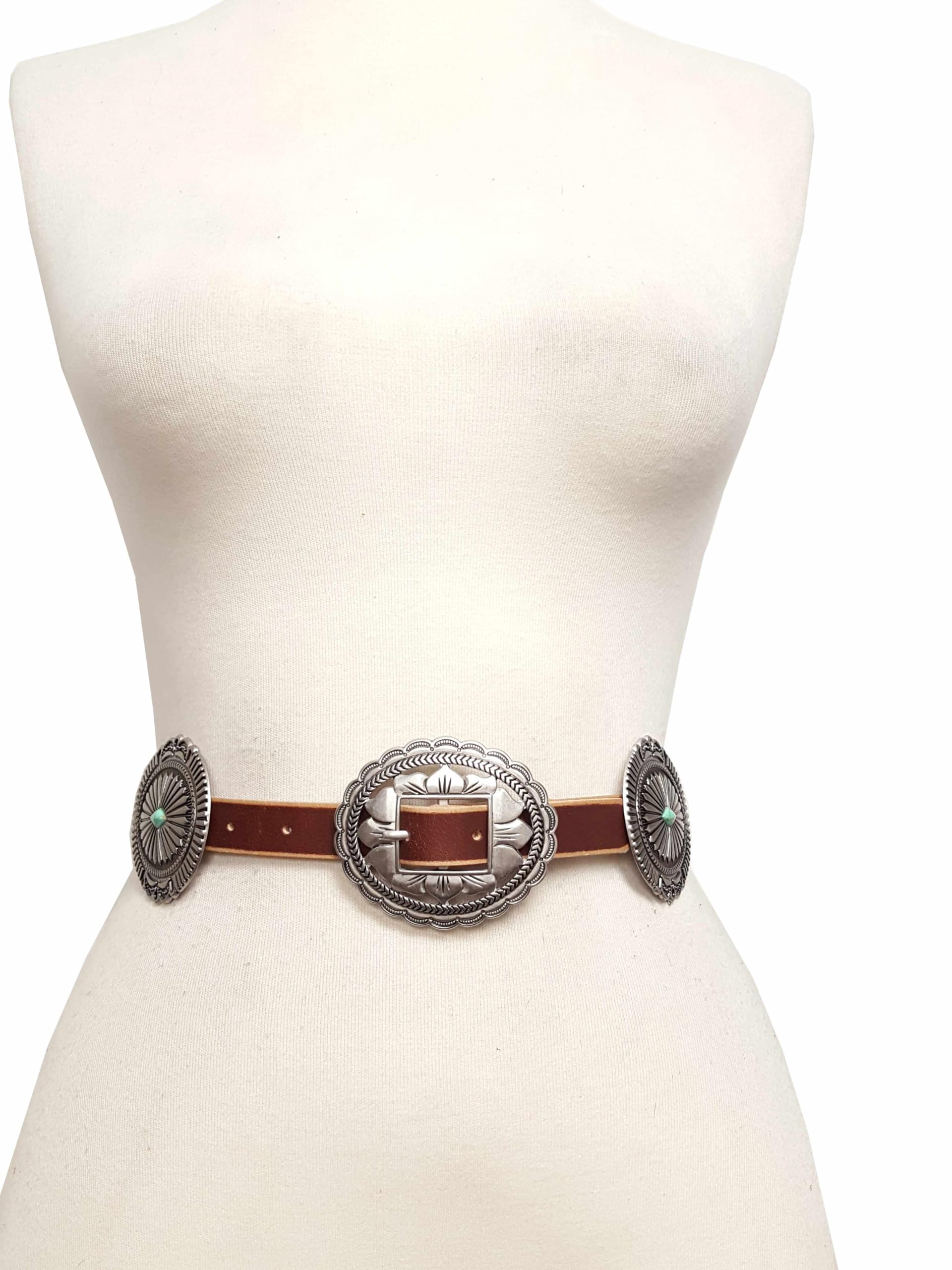 Hot Leathers BLA1013 Leather Belt with Studs - Medium