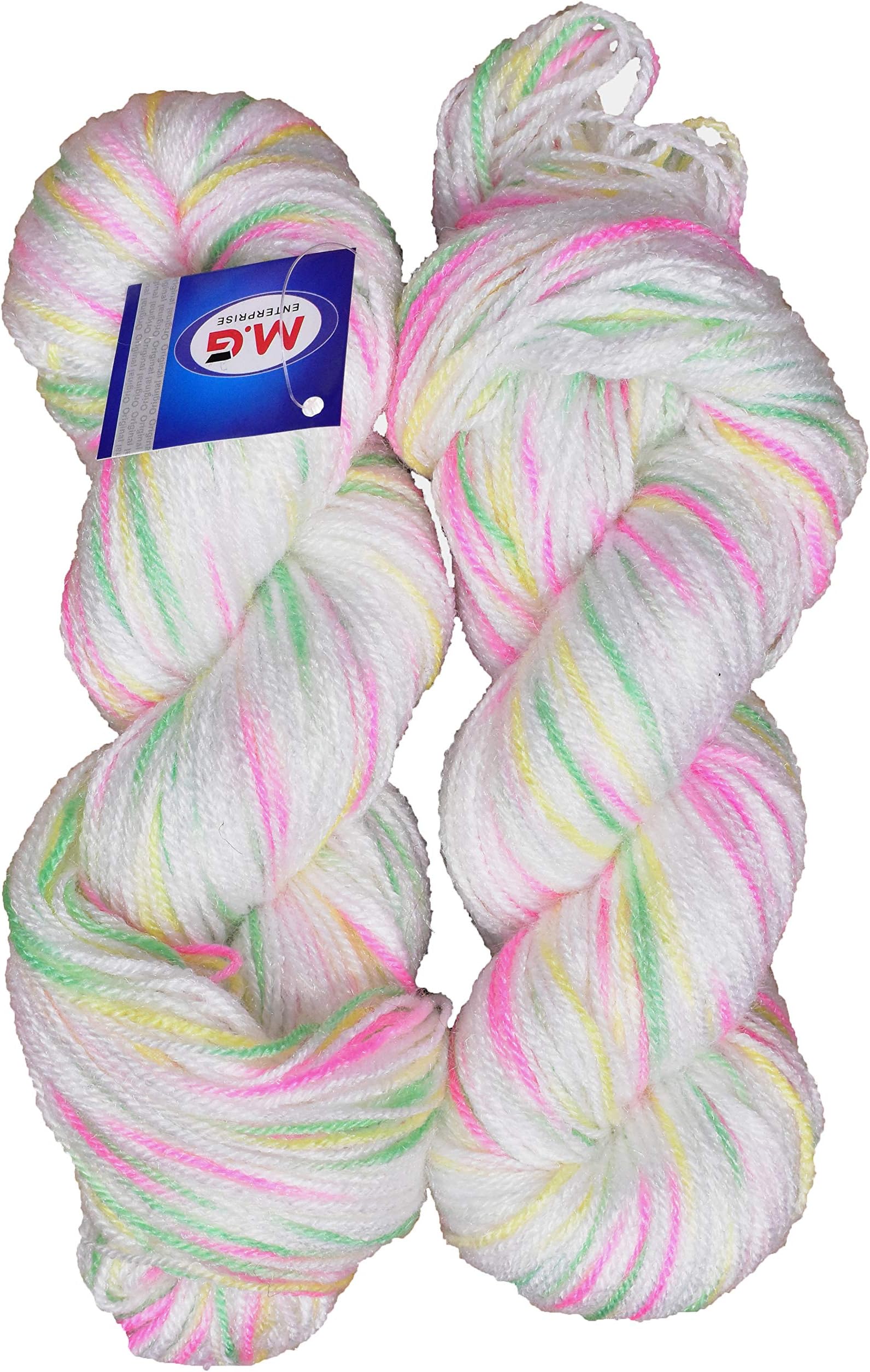 SIMI ENTERPRISE Craze Cream Pie (200 gm) , Wool Hank Hand Knitting Wool / Art Craft Soft Crochet Hook Yarn, Needle Knitting Yarn Thread Dyed