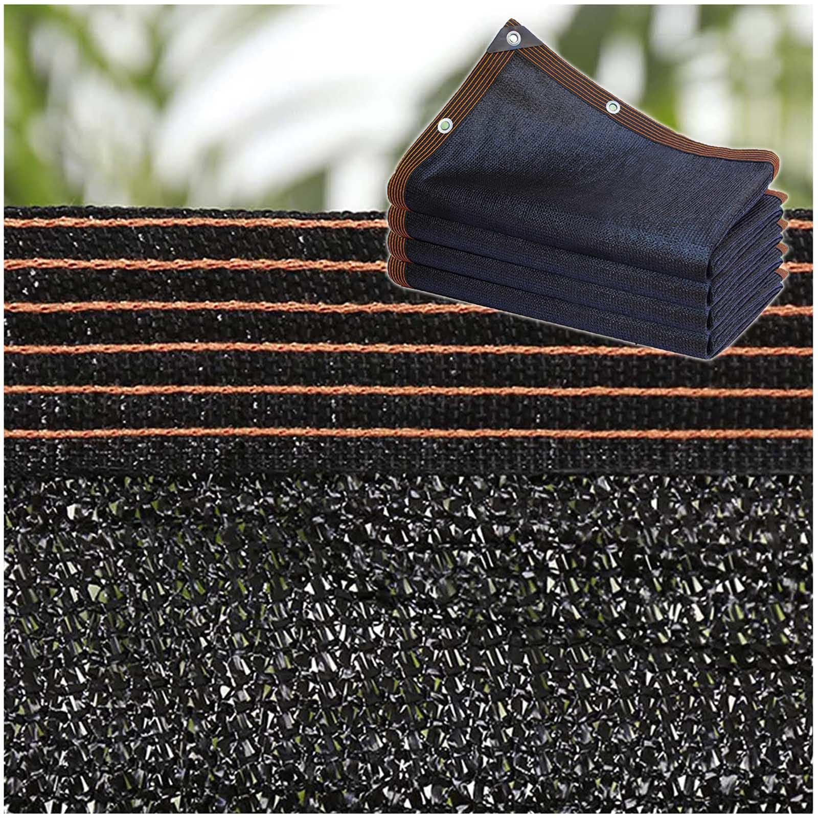 Shade Cloth, 70% Sunblock Shade Netting, Greenhouse Shade Net with Grommets, 2x4/3x3/3x5/4x5/5x6m Shade Sail, Outdoor Plant Protection Cover,Black-7x8m(23 * 26.2ft)