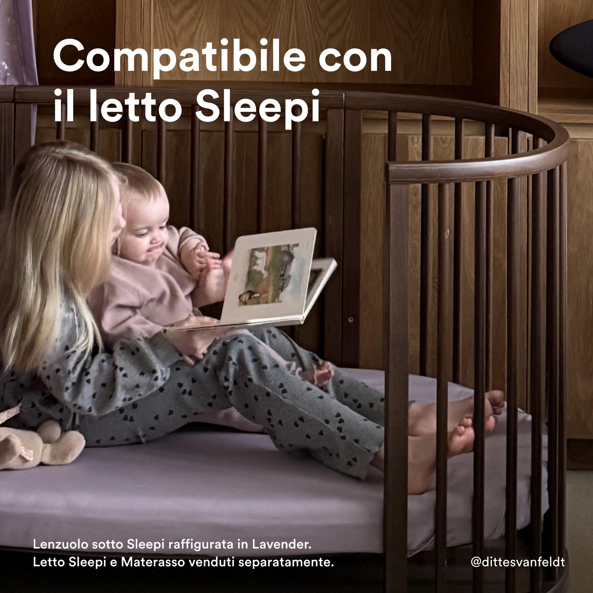 Stokke Lenzuolo sotto Sleepi, White - Morbide lenzuola per sogni dolcissimi - Per i letti Sleepi - 100% morbido percalle di cotone - Lavabile