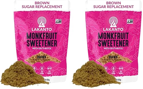 Miniatura 10 de Lakanto Edulcorante de Fruta del Monje Marrón con Eritritol, Edulcorante Sustituto del Azúcar Moreno para Hornear, Café, Avena y Más, Keto