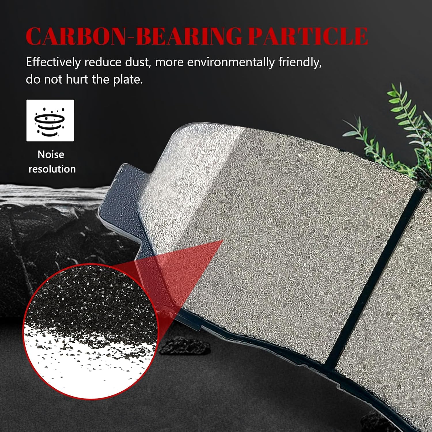 Ceramic Disc Brake Pads Set Front and Rear Replacement for Mazda Cx-5 2013-2014 / Cx-5 2015 With Manual Parking Brake