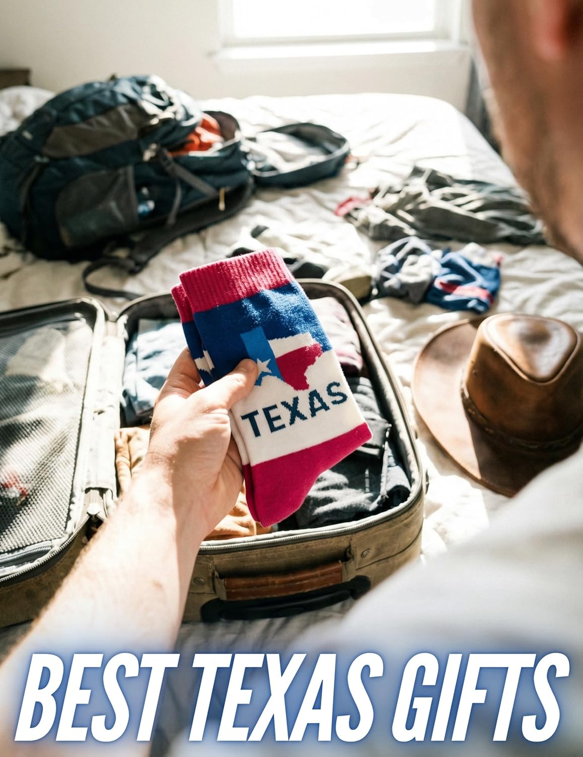 InnoBeta Texas Gifts Socks for Women Men, Texas Proud Flag Themed One Size Crew Socks, Howdy Y'all - Image 5