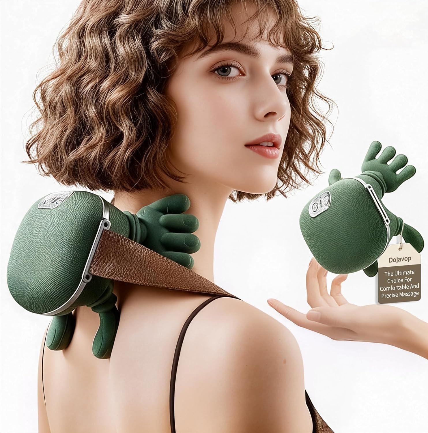 Neck Massager with Heat for Pain Relief Deep Tissue Cordless Neck and Shoulder Massager with Heat and Fingers Bionic Hand Electric Cervical Back Massagers