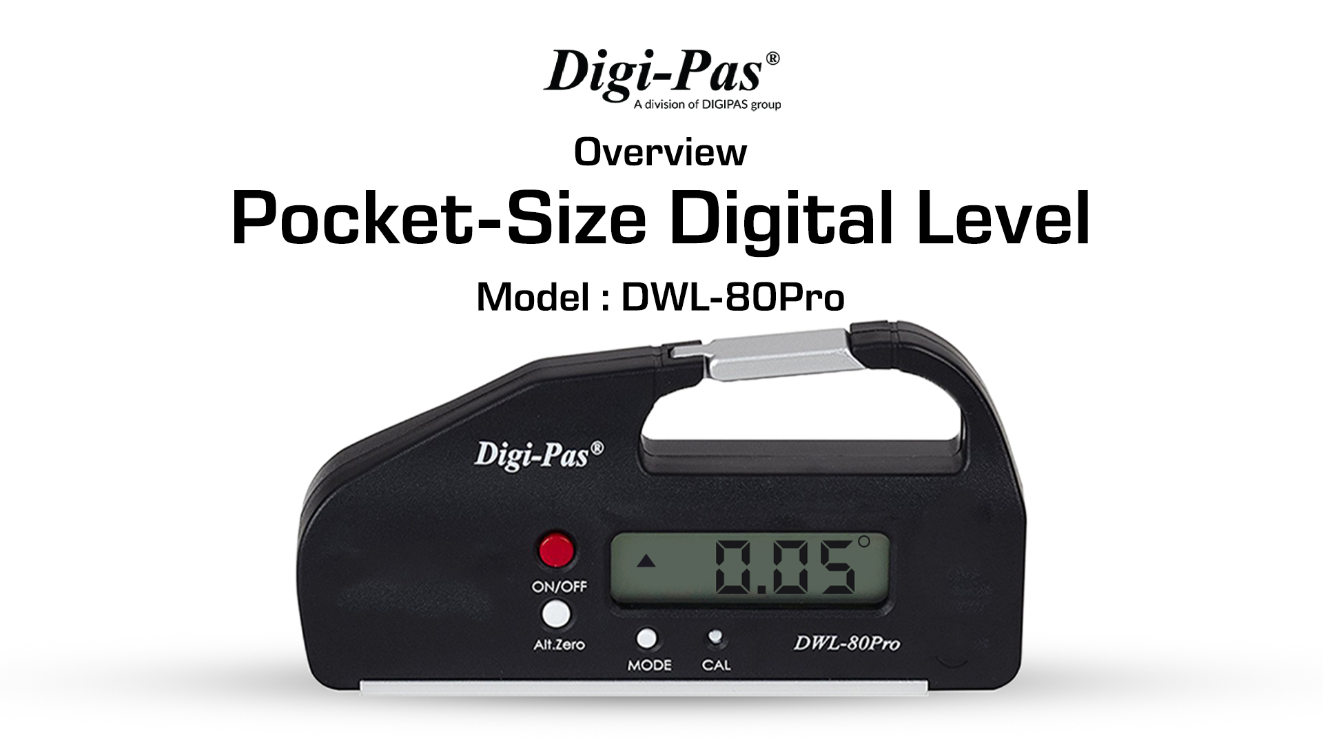 DigiPas DWL80PRO Pocket Size Digital Level, Electronic Angle Gauge