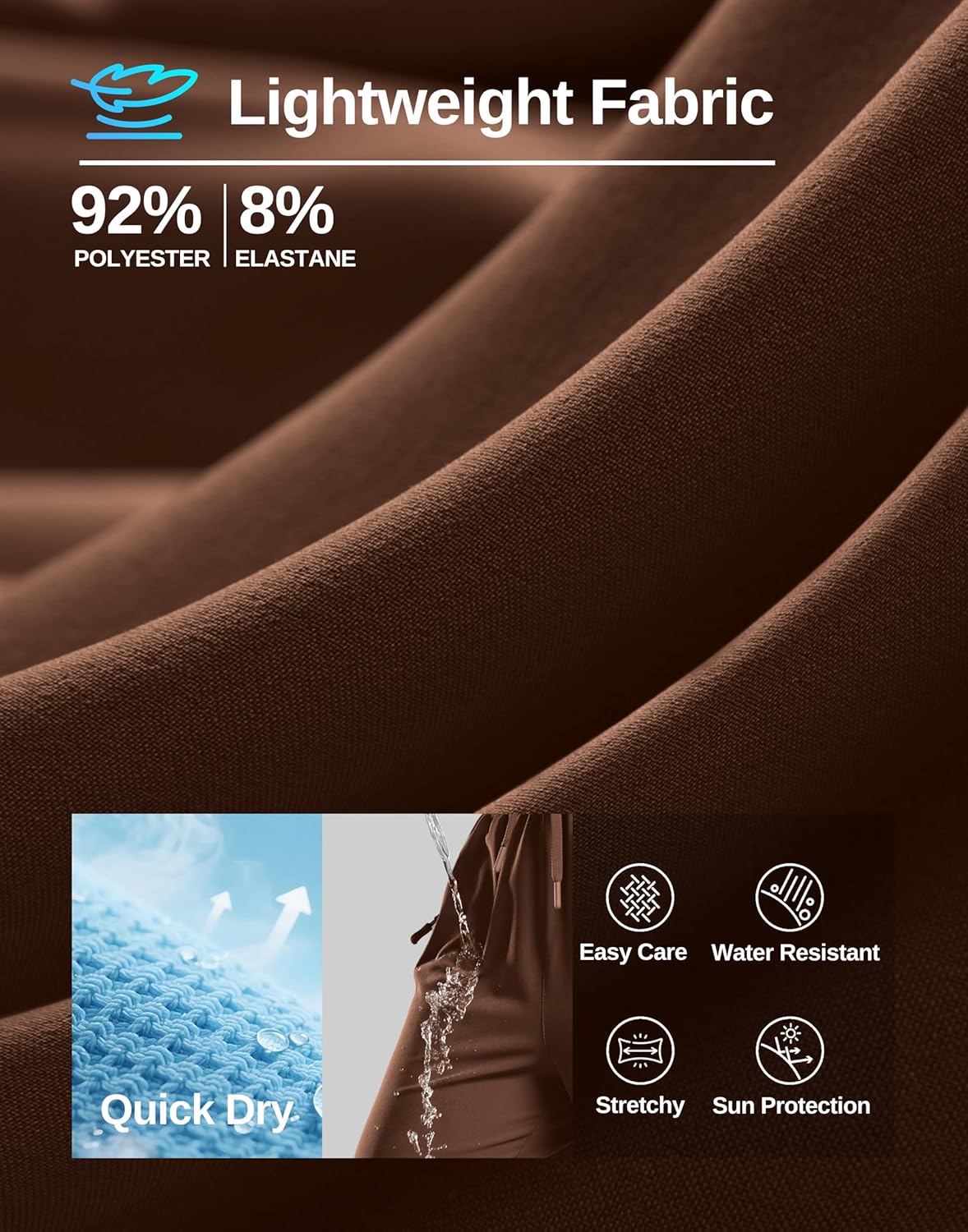 G Gradual Women's Hiking Shorts 2 Zipper Pockets Quick Dry Lightweigh 9" Bermuda Cargo Shorts Water Resistant Athletic Golf - Image 6