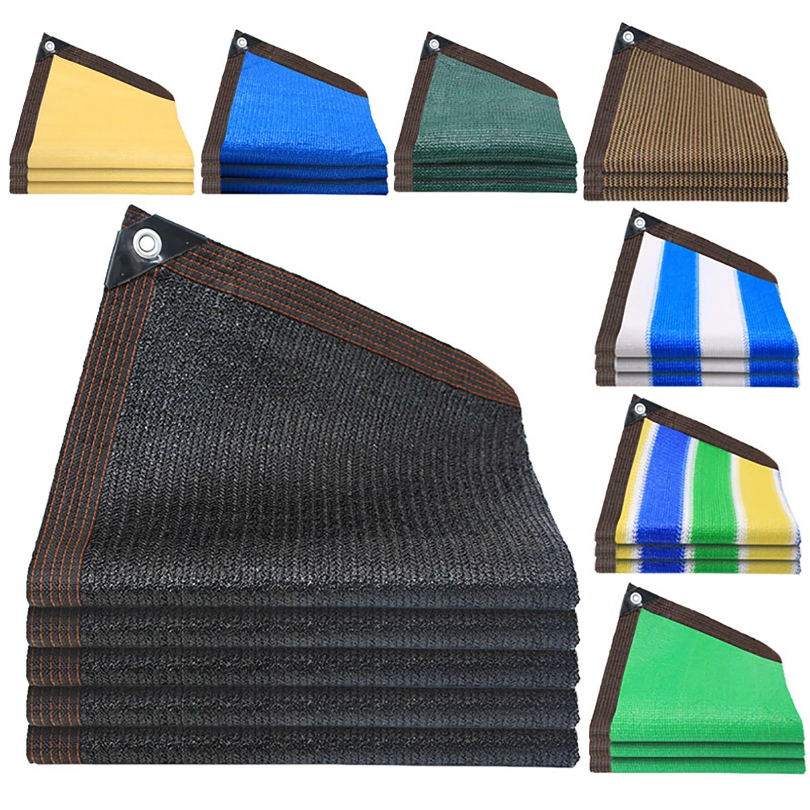 GLDYTVF 90% Sunblock Shade Cloth - 5x25ft Black Shading Net with Stainless Steel Grommets for Patio Pergola Porch Chicken Coop Dog Kennel