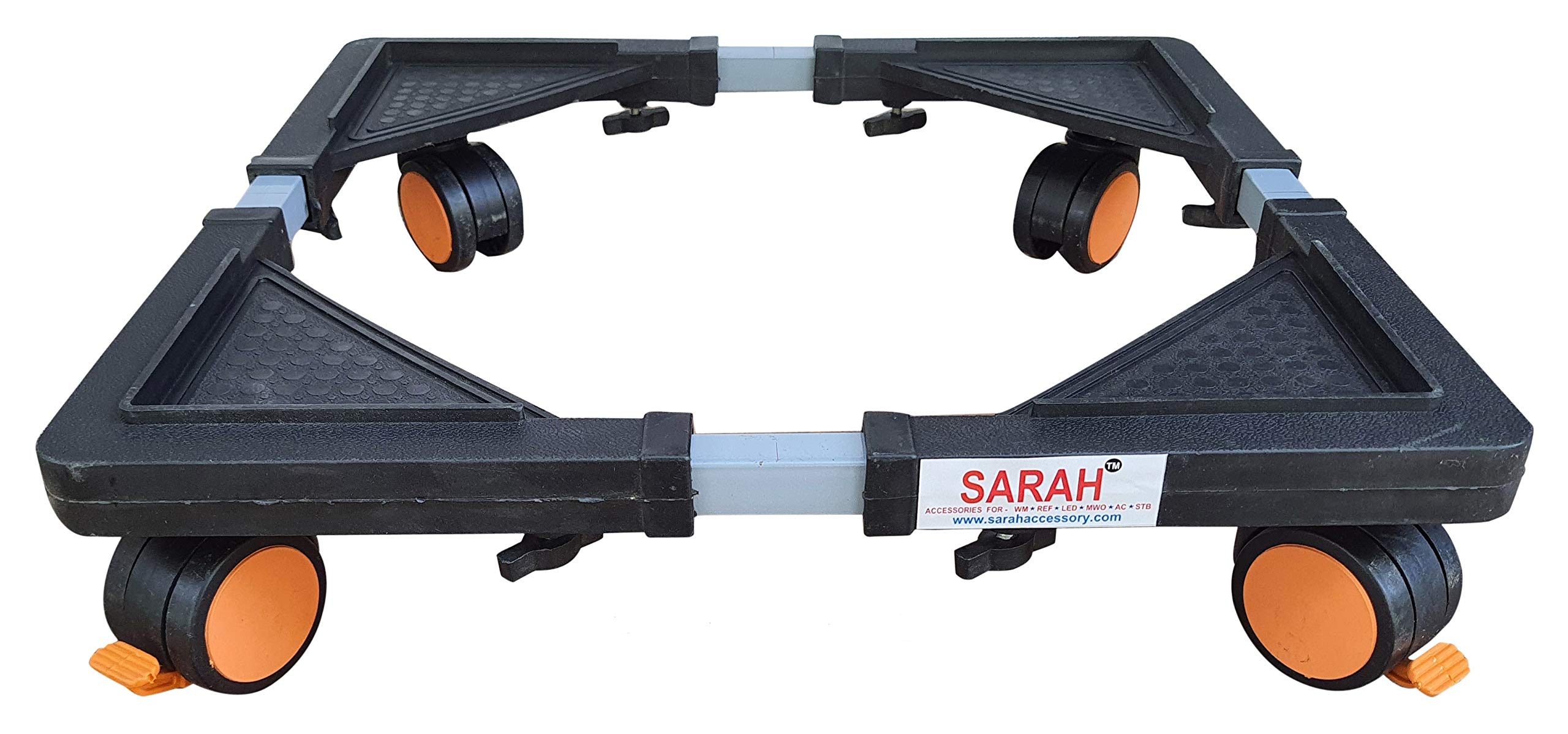 SARAH ™ Adjustable Heavy Duty Refrigerator/Top Loading Fully Automatic Washing Machine Trolley/Stand - 104-OW-image-23