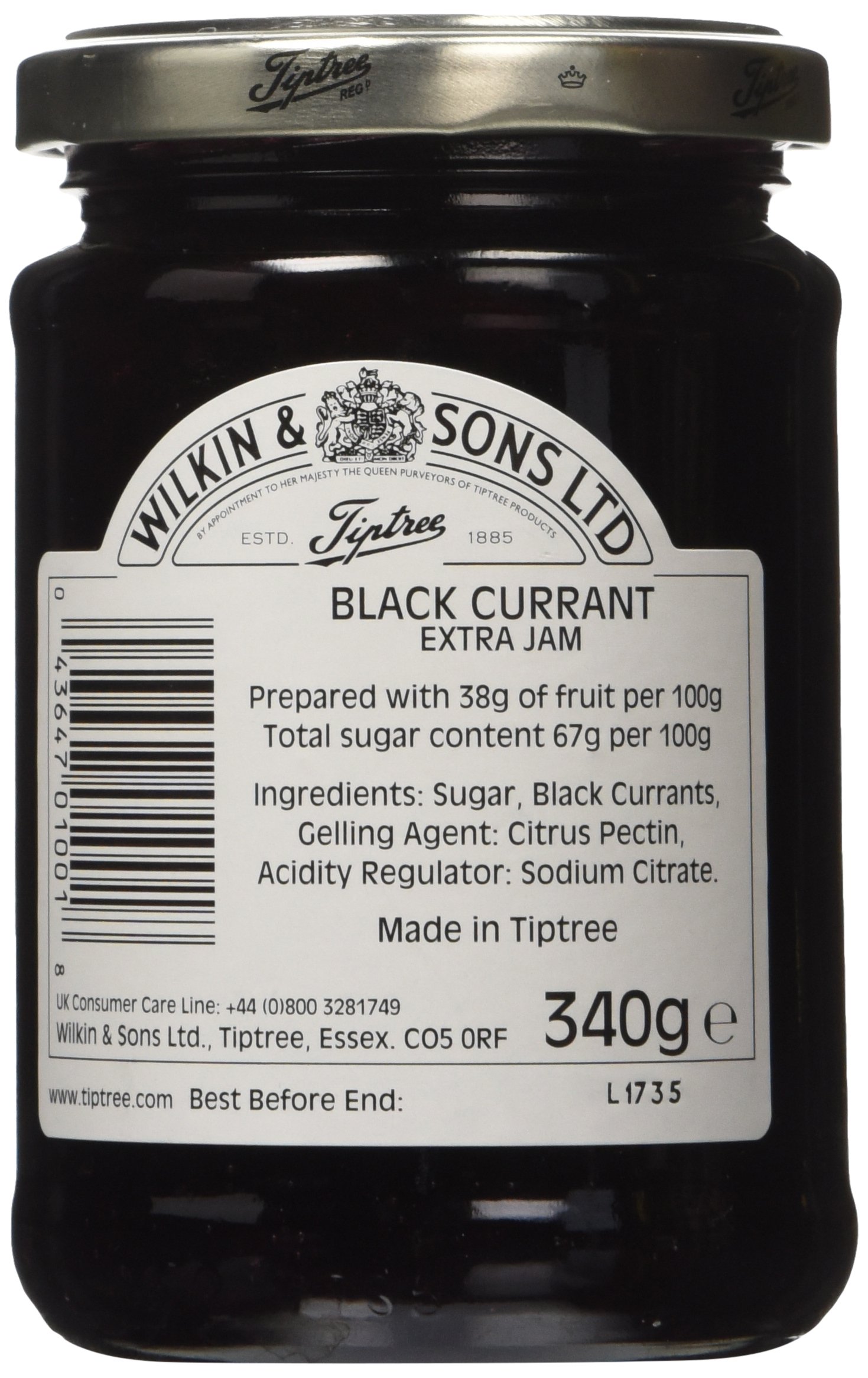 Wilkin & Son Tiptree Jams Blackcurrant 12oz Pack of 2