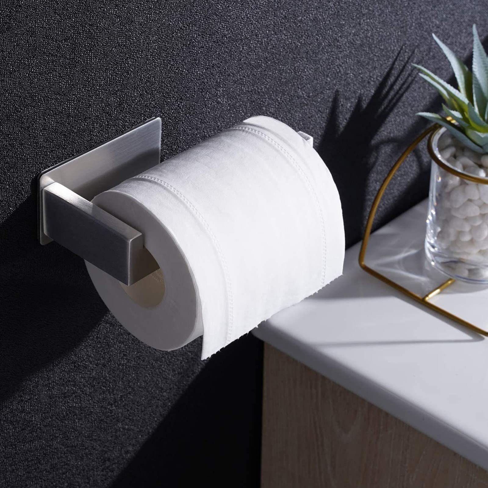 Melairy Toilettenpapierhalter Aus Edelstahl 304 – Selbstklebend, Bohrfrei, Für Bad & Küche