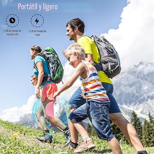 Miniatura 8 de goopow Mini máquina de karaoke con altavoz para niños y adultos, micrófono Bluetooth portátil con juguetes de canciones y luz LED, el mejor regalo