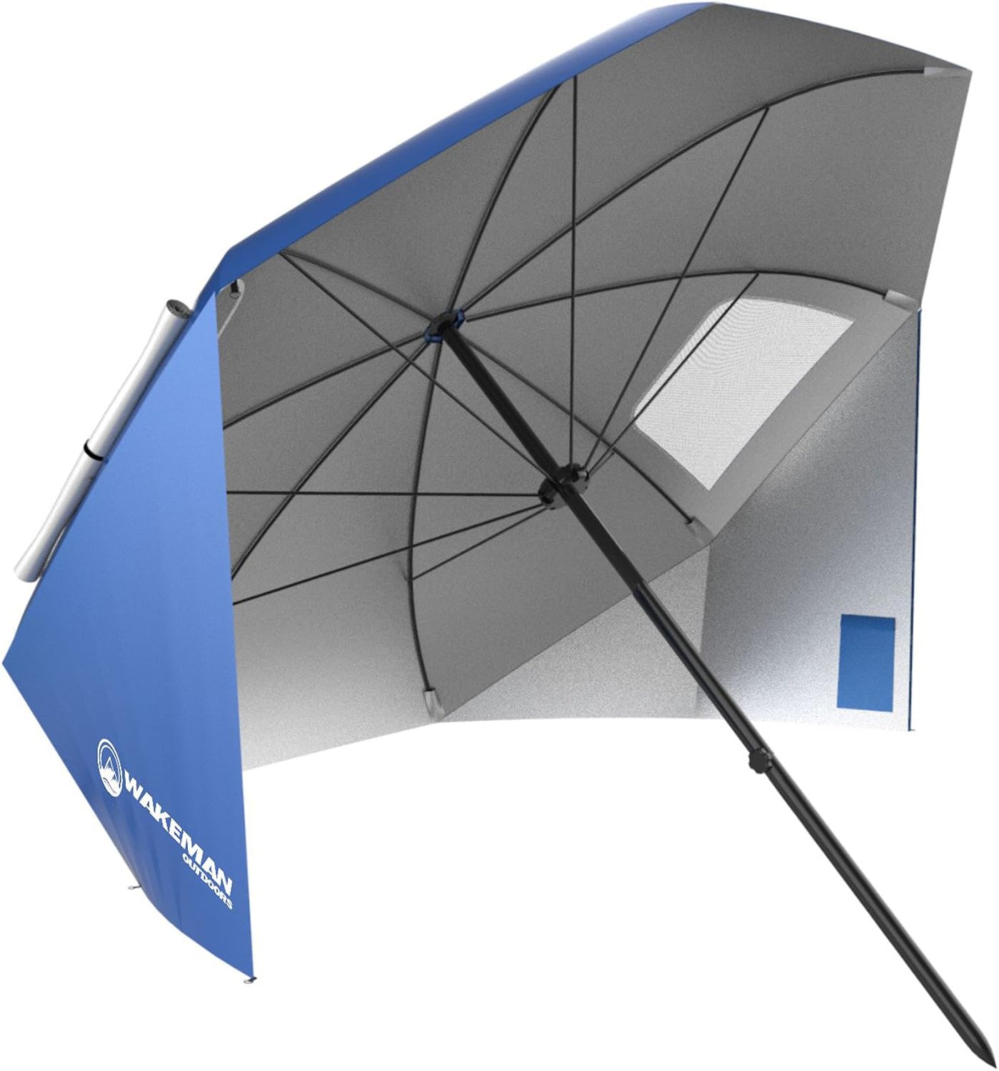 Wakeman 75-CMP1029 Portable Canopy Umbrella Sun Shelter, 86", Blue