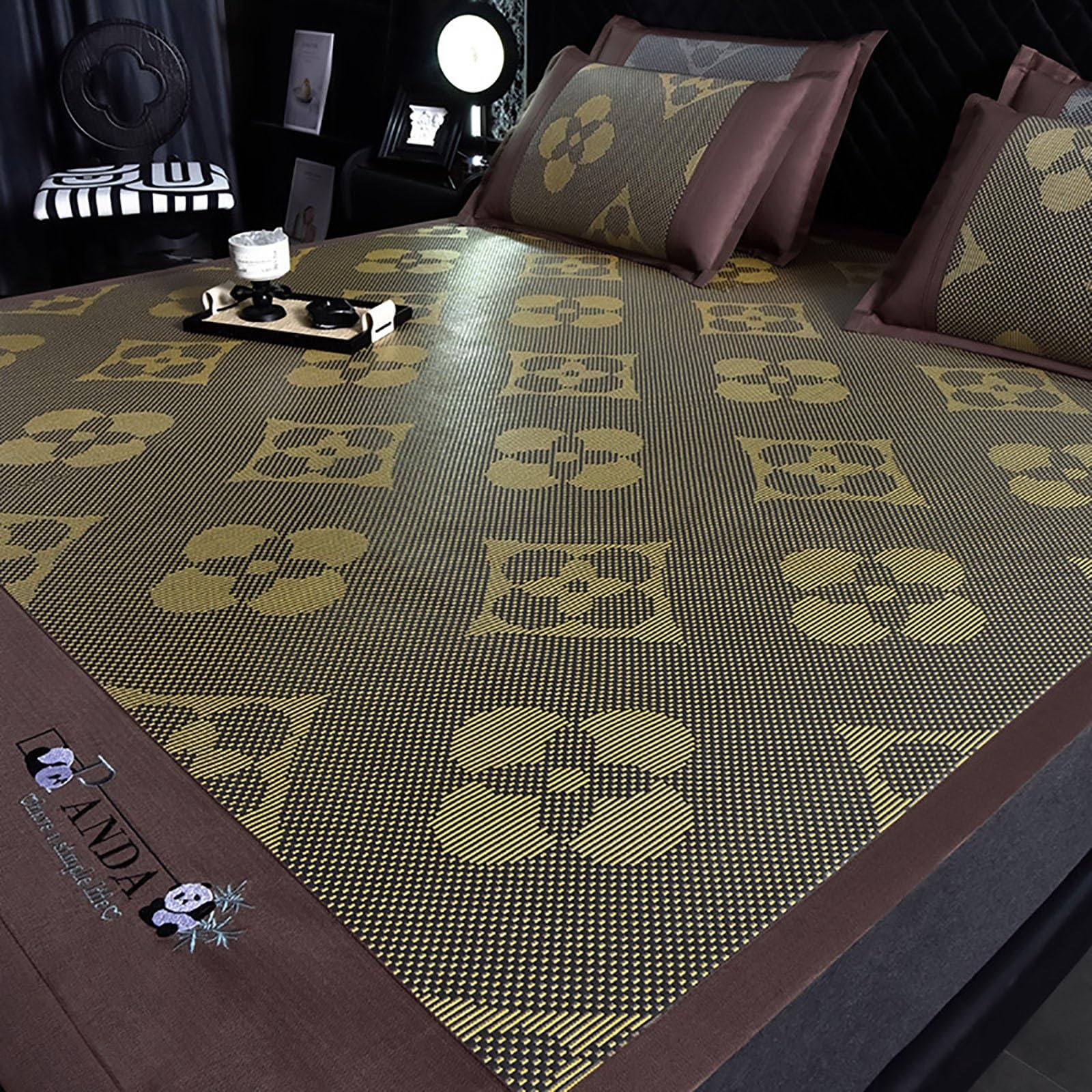 HYQOUKLR Rattan Mat Bed, Cooling Sleeping Mat Foldable Bamboo Mattress Breathable Rattan Pad Multiple Sizes(Color I,120cm)