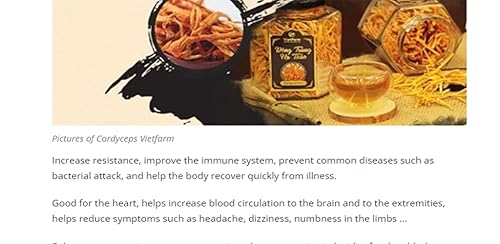 What are the effects of Vietfarm Cordyceps? How to use, how much is the price?