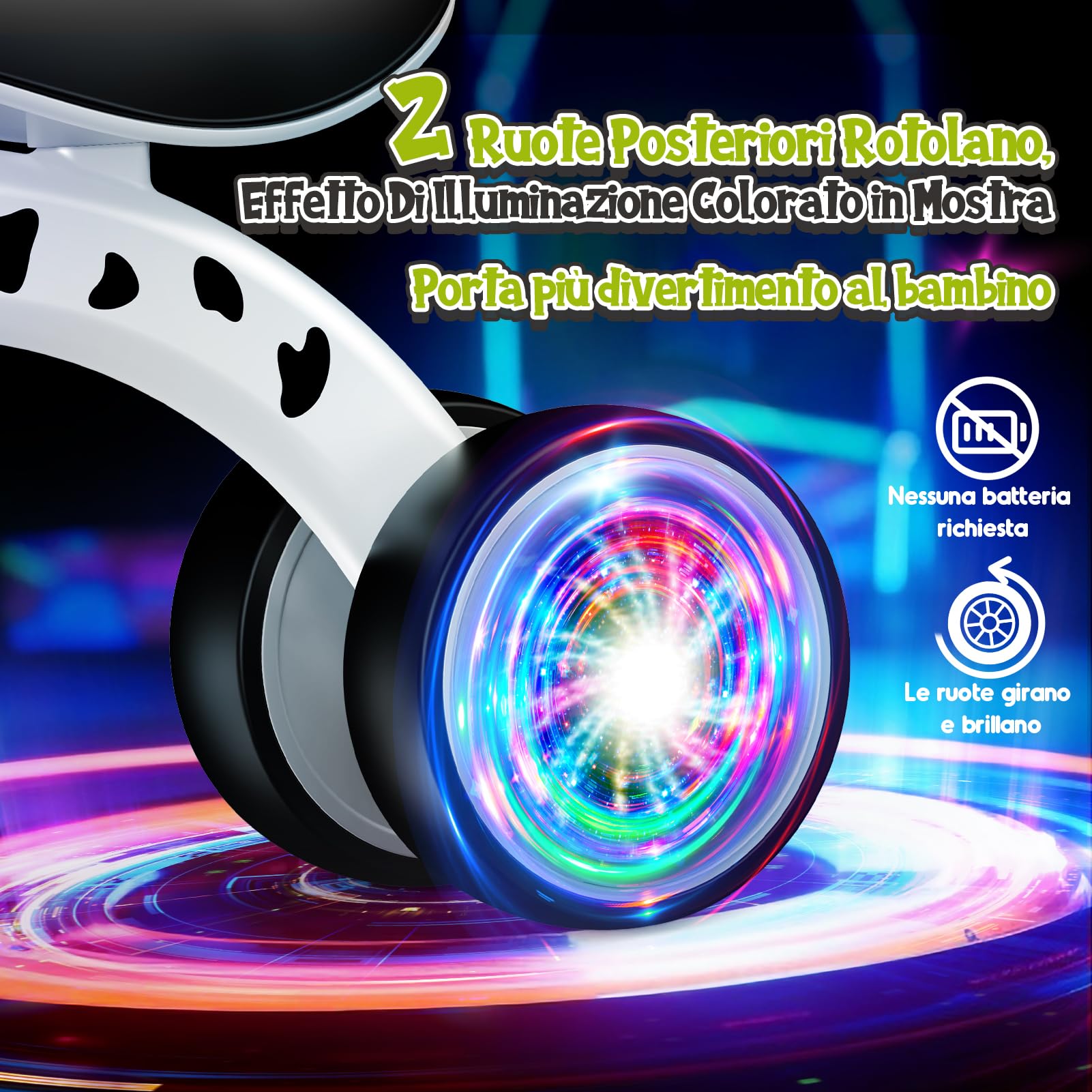 Dromlag Bicicletta Bambini 1 2 Anni, Giochi Giocattoli Bambino Bambina 1 Anno Regalo Bambino Bambina 1 Anno, Gioco Regali Regalo Gioco Bimbo Bimba 1 2 3 Anni Bici Senza Pedali Con Ruote Illuminazione
