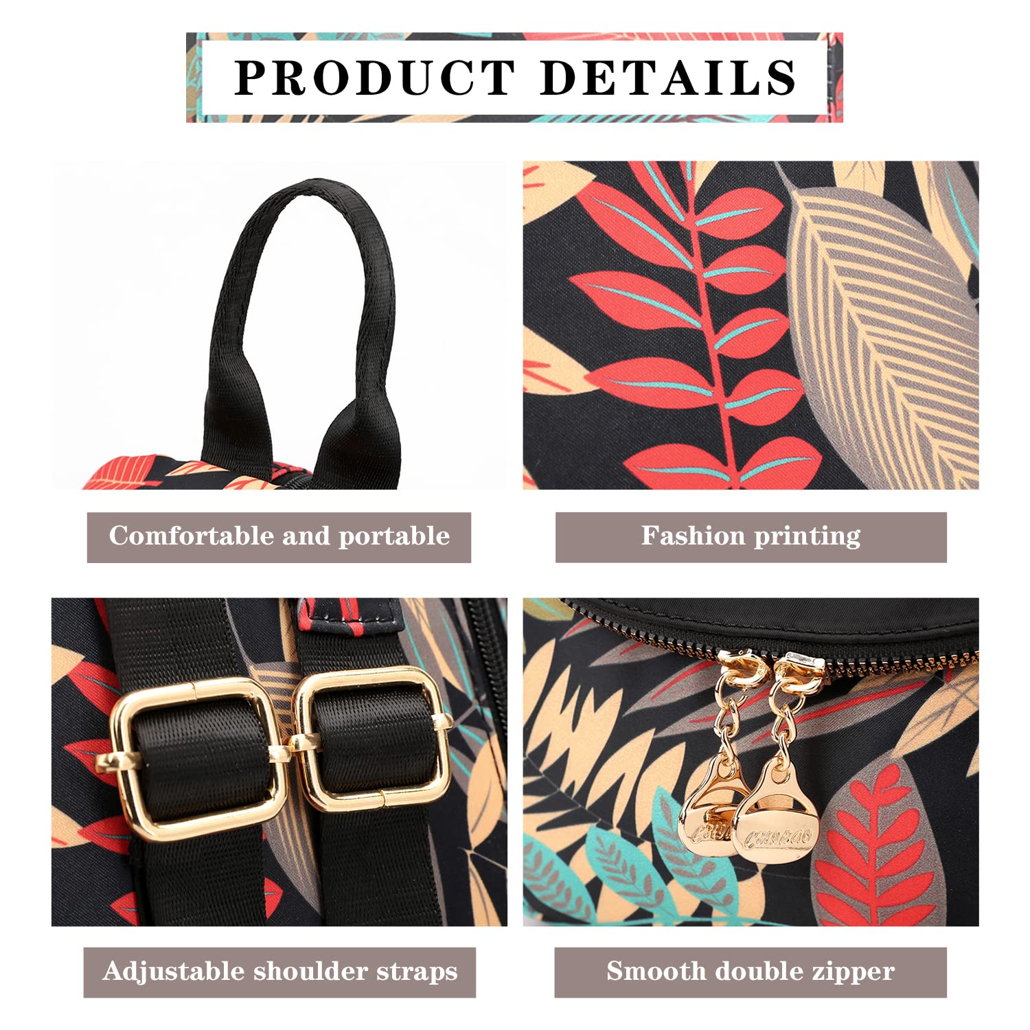 LHHMZ Femmes Mode Sac À Dos Petit sac à dos convertible multifonction pour filles Sacs à dos décontractés Sacs à bandoulière Sac à bandoulière