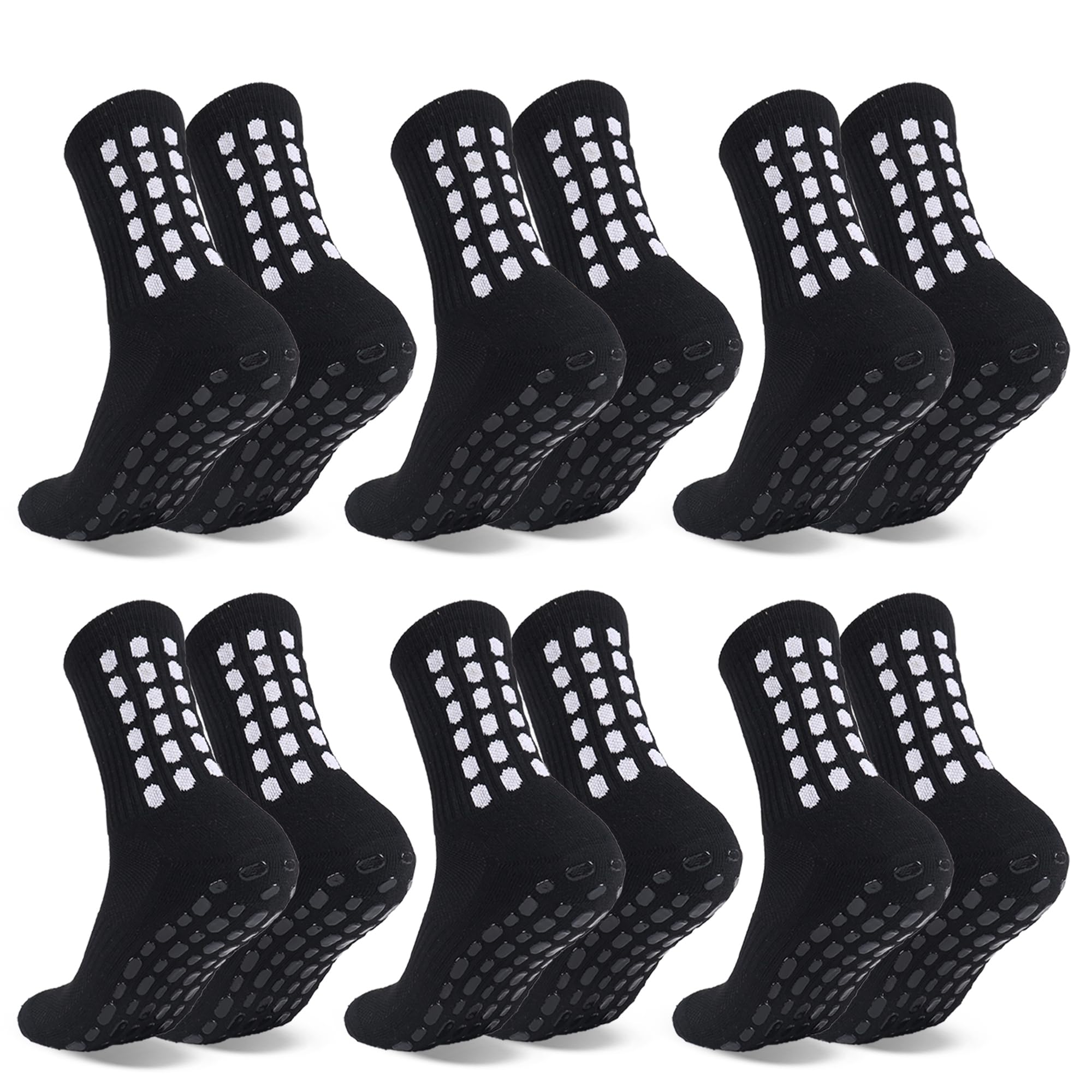 Barrlves Soccer Grip Socks Football Basketball Yoga Socks for Men Women