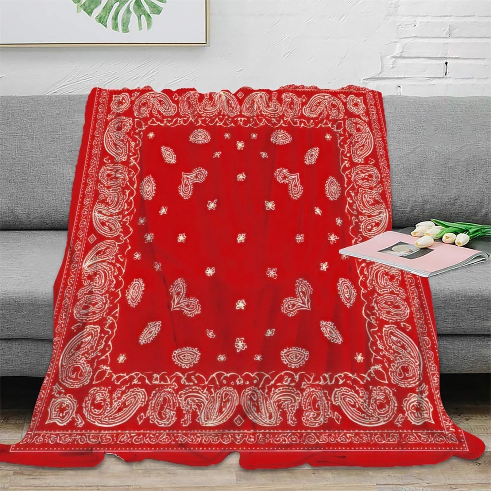 Couverture bandana 3D douce et chaude pour éliminer le froid du lit