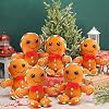 Poen 6 Pcs Christmas Gingerbread Stuffed Man Plush Gingerbread Doll Cute Gingerbread Boy Christmas Gingerbread Plush Stuffed Toys Bulk for Kids Adults Gift Home Sofa Pillow Holiday Party Favors