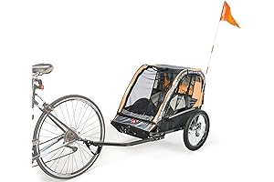 Allen Sports Deluxe Double Bike Trailer & Stroller: Ideal for Family Outings and Active Adventures