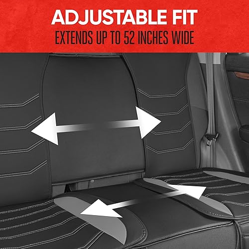 Miniatura 6 de Motor Trend LuxeFit - Juego completo de fundas de asiento de coche de pelo sintético color gris  Fundas de asiento delantero y trasero para