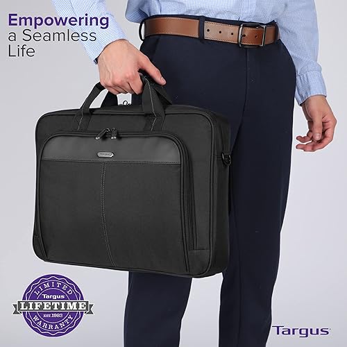 Miniatura 5 de Targus Bolsa para laptop  Maletín clásico delgado negro de 156 pulgadas espaciosa ergonómica funda acolchada de espuma para laptop para dispositivos