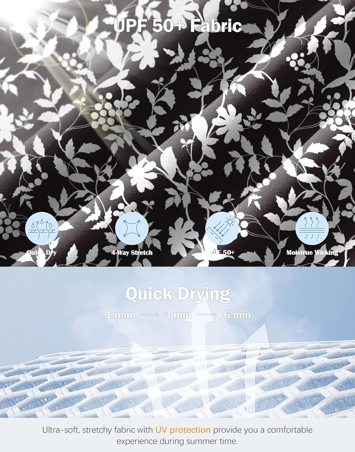 Viodia Women's 20" Long Swim Skirt Skort High Waisted Modest Bathing Suit Swimsuit Bottoms Beach Tankini Bikini with Skirt - Image 4