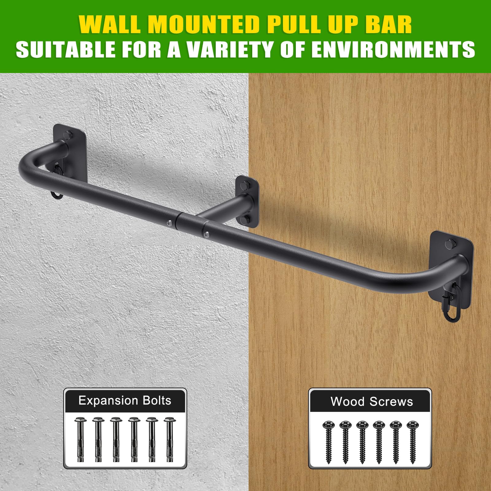 SELEWARE Barra per trazioni a parete, Barra per trazioni a soffitto, Barra multifunzionale per trazioni a soffitto, supporto per la costruzione in acciaio completamente saldato