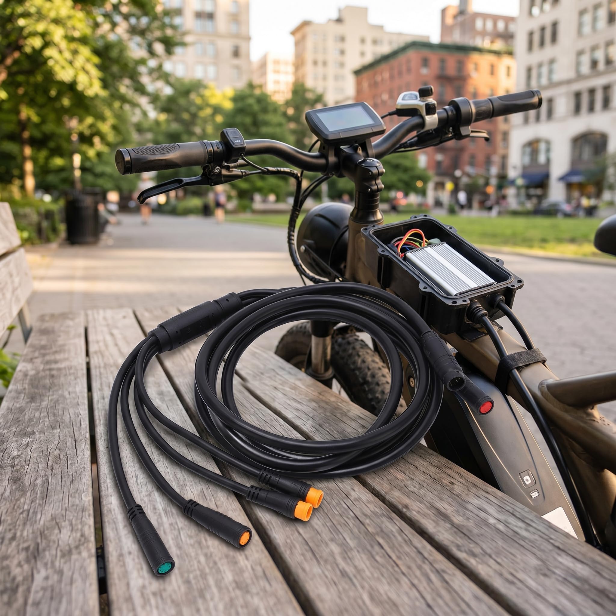 RiToEasysports Câble de Vélo électrique, 1 à 5 Connecteurs de Câble de Batterie au Lithium de Vélo Contrôleur Lampe Frein Affichage Accélérateur pour Vélo électrique