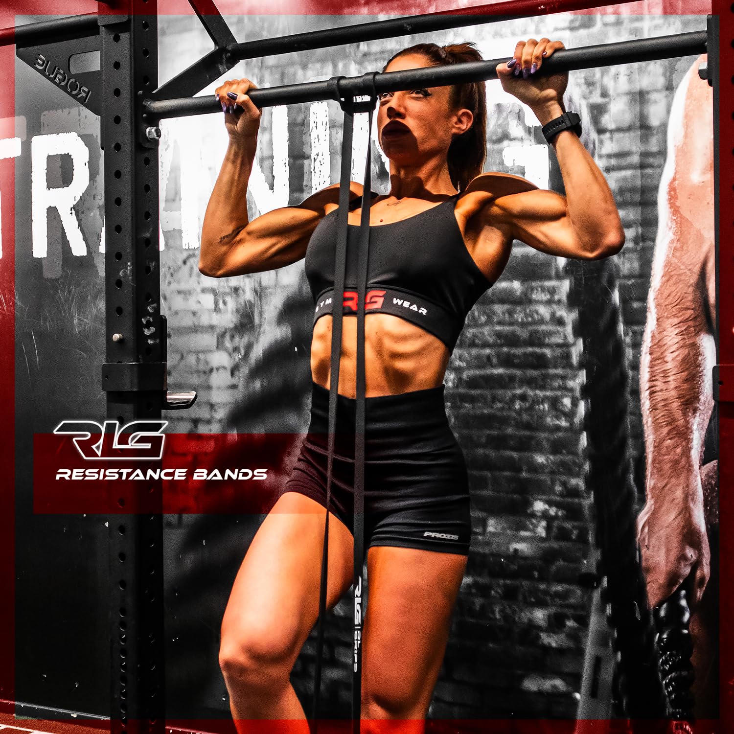 RL Grips - Bande di Resistenza – Elastico da Allenamento in Lattice per Fitness, Crossfit, Trazioni, Assistenza, Pull-up, Allenamento, Potenziamento Muscolare, Yoga, Pilates