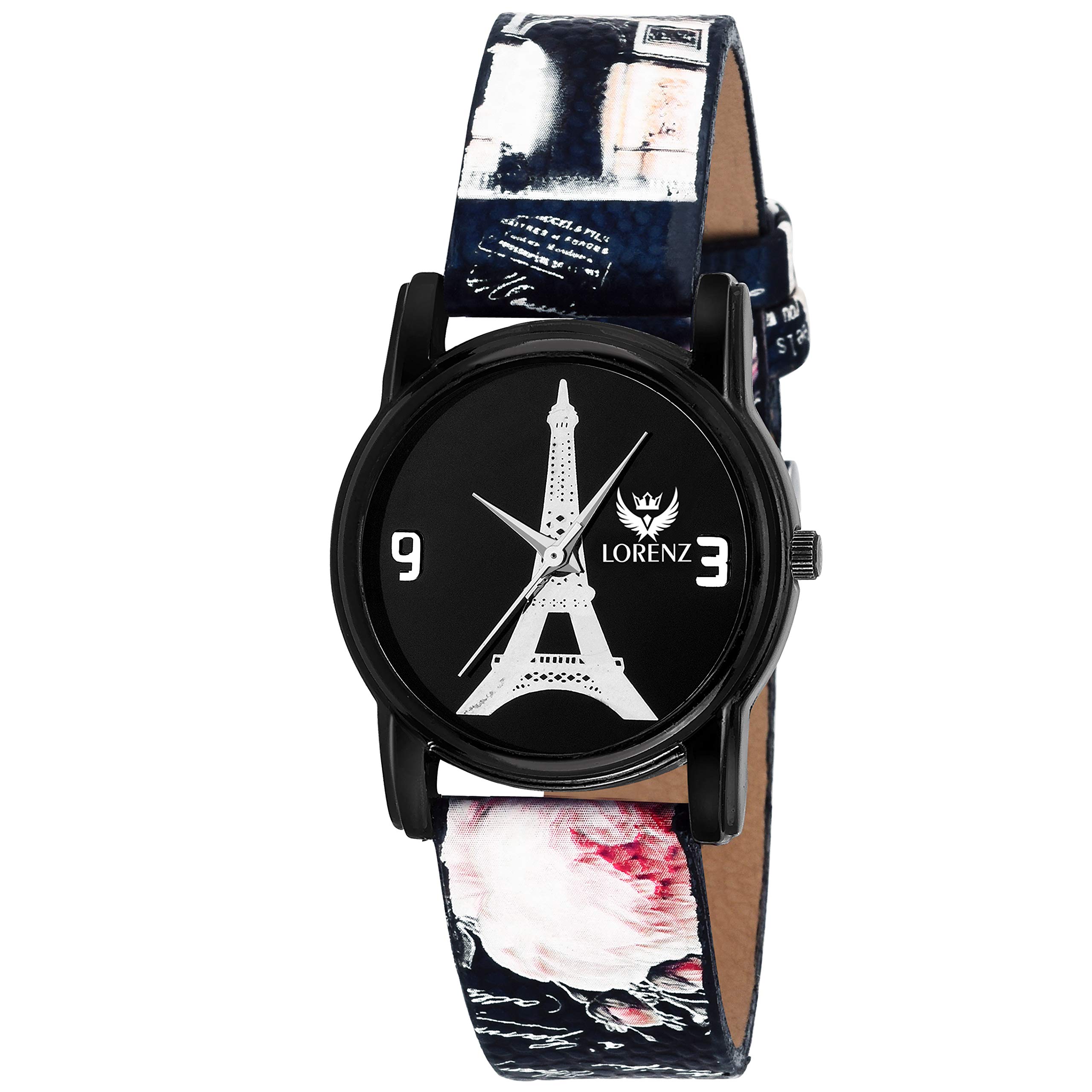 LORENZ Analogue Black Dial Printed Leather Strap Womens Watch (B07J2PS4JJ) Amazon Price History, Amazon Price Tracker