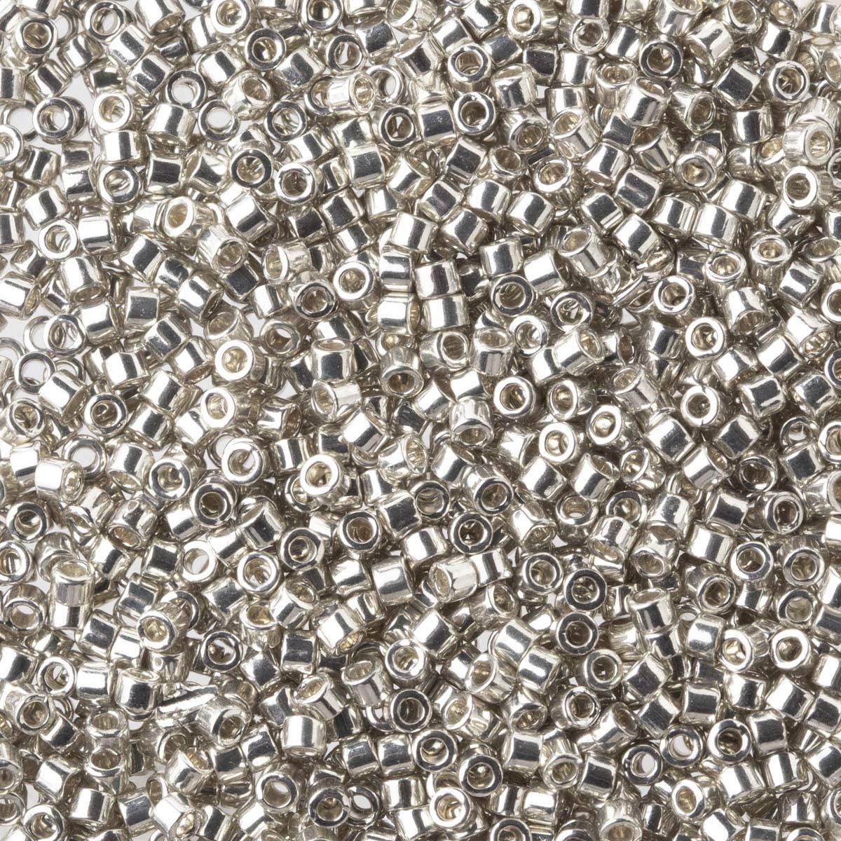 Miyuki Delica Seed Beads Bundle: Size 11/0, Black and Silver Opaque Palette Collection DB01, DB35, DB310 - 3 Tubes of 7.2 Grams ea